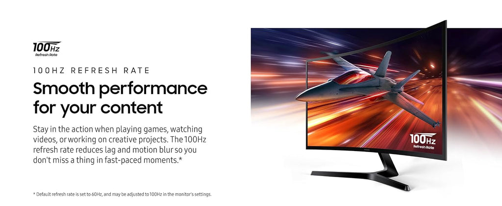 MONITOR SAMSUNG Gaming Essential S3 6GD 27Inch Curved Full-HD 100Hz 4GTG D-Sub HDMI Black