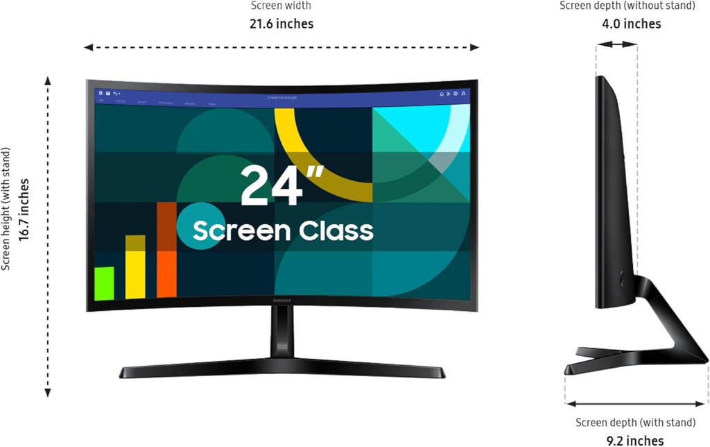 MONITOR SAMSUNG Gaming Essential S3 6GD 27Inch Curved Full-HD 100Hz 4GTG D-Sub HDMI Black