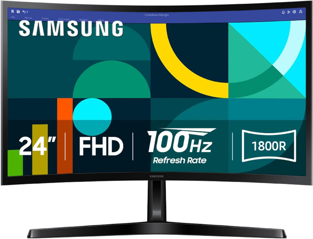 MONITOR SAMSUNG Gaming Essential S3 6GD 27Inch Curved Full-HD 100Hz 4GTG D-Sub HDMI Black