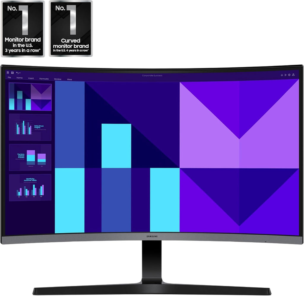 MONITOR SAMSUNG Essential 32Inch Curved Full HD 100Hz Refresh 4ms D-Sub HDMI Grafito