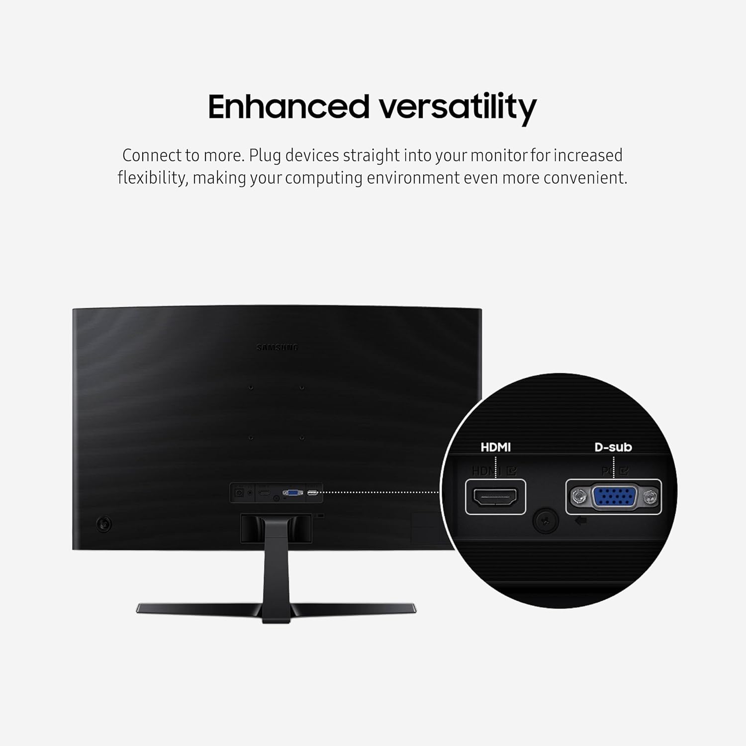 MONITOR SAMSUNG Gaming Essential S3 6GD 27Inch Curved Full-HD 100Hz 4GTG D-Sub HDMI Black